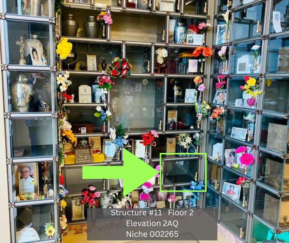 Glen Oaks Memorial Gardens niche for sale